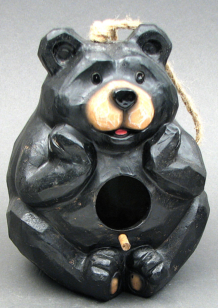 Resin Black Bear Bird House Wholesale Drop Ship
