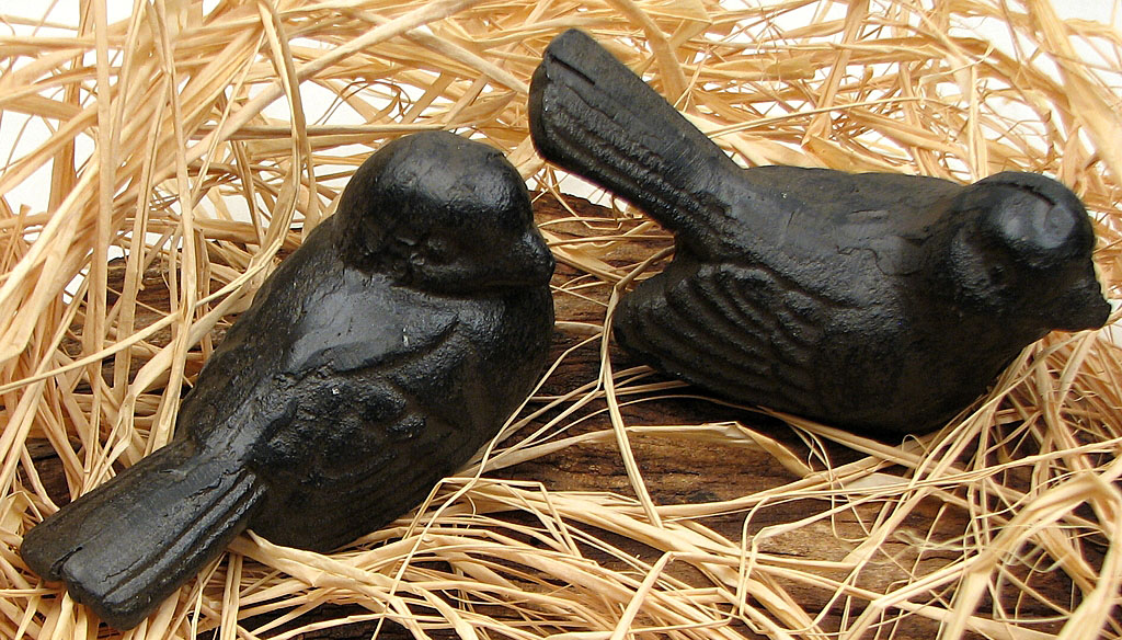 Birds Set Of 2 Cast Iron Whole Drop Ship